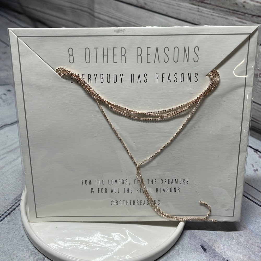8 Other Reasons Nine Lives Choker Rose Gold